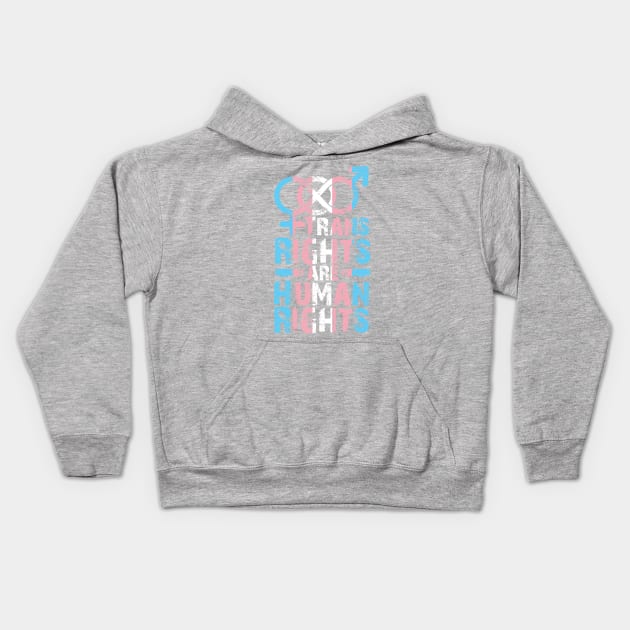 Trans rights are Human Rights Kids Hoodie by Trans Action Lifestyle